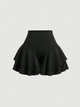 MOD Women's Double Layer Ruffle Hem Shorts